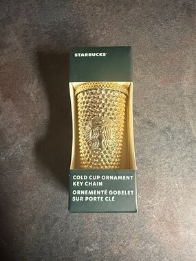 Starbucks Gold Studded Cold Cup Key Chain